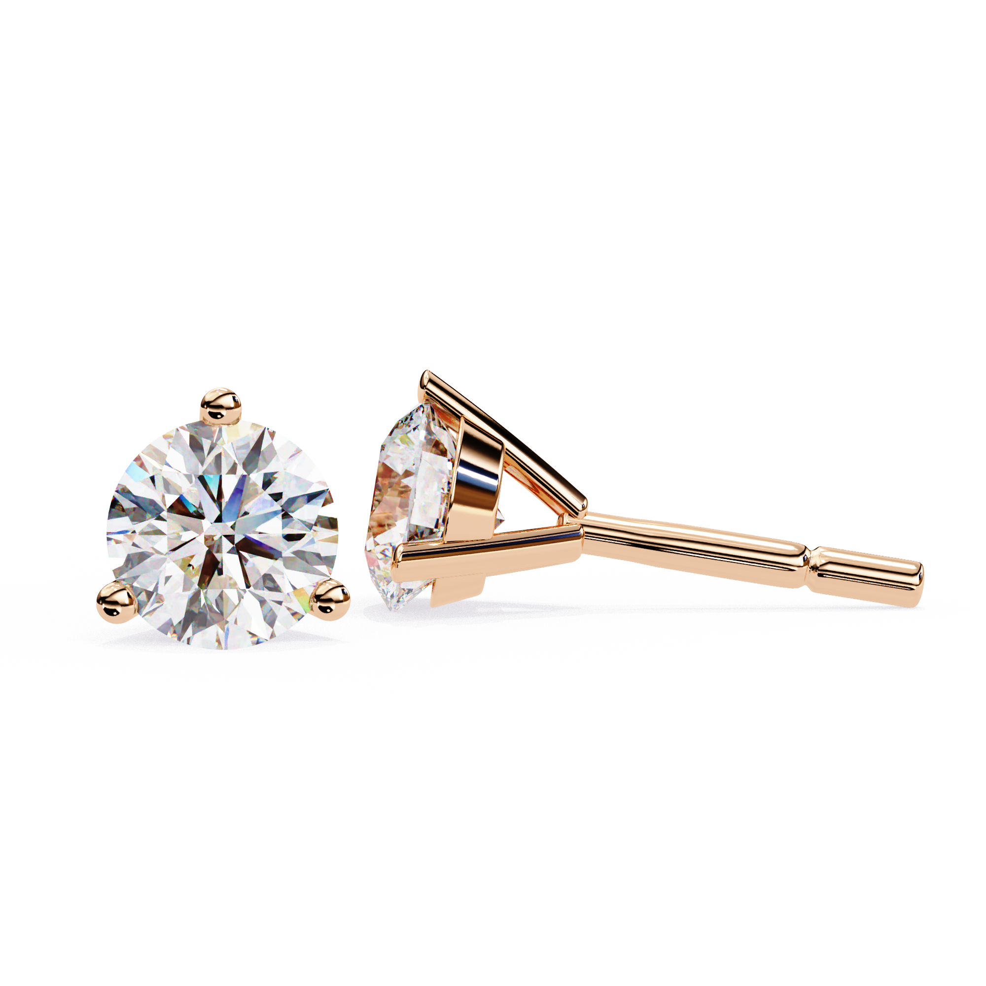 2.57ct Round Diamond Stud Earrings – Solitairekart